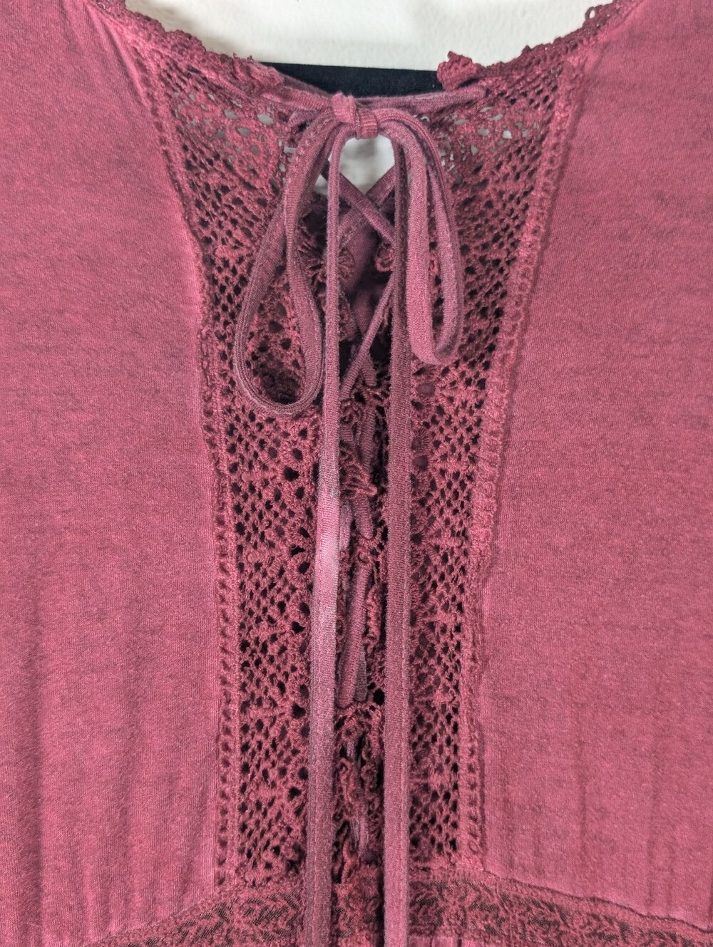 Umgee Burgundy Lace Corset Style Dress